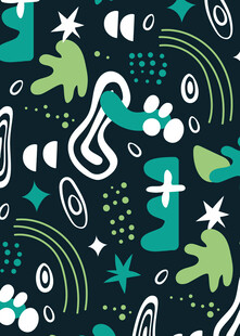 趣味外星元素卡通图案背景