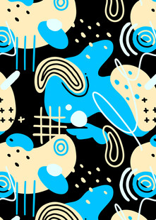 抽象几何图案艺术插画