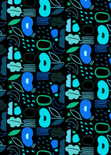 蓝黑色调神秘图案背景