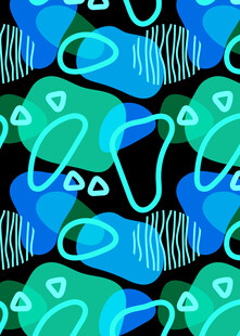 蓝绿几何抽象图案纹理