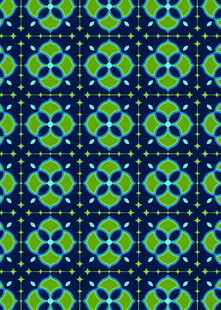 蓝绿几何图案无缝背景