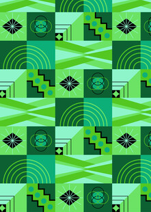 绿色几何图案背景纹理