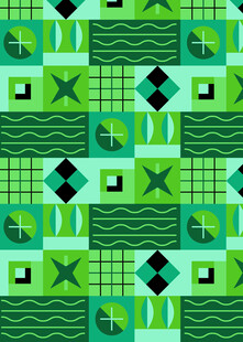 绿色几何图案无缝背景