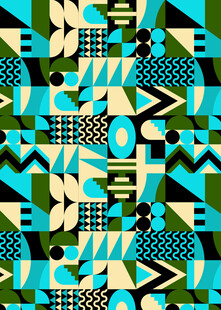 几何图案拼接抽象背景图