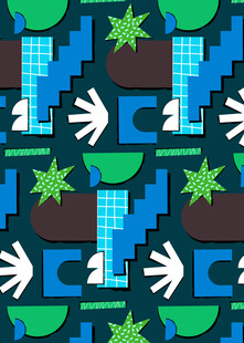 像素风几何图案背景设计