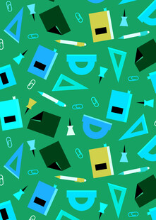 多彩校园学习元素图案