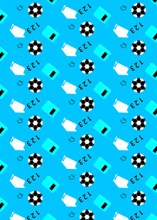 蓝色底几何图案无缝背景