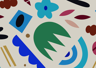 抽象几何花卉图案设计