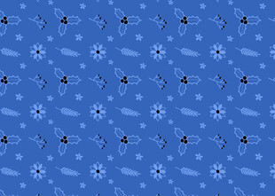 蓝色花卉图案背景纹理