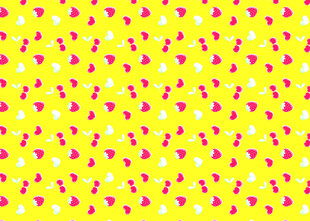 黄色底彩色斑点图案