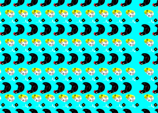 蓝底黑月牙图案纹理