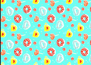 多彩水果图案无缝背景