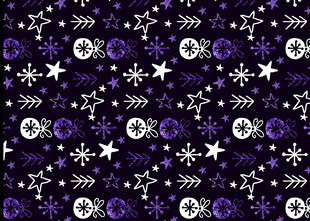 紫色星空雪花图案背景