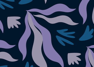 紫色叶形几何图案背景