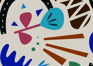 抽象几何图案艺术插画