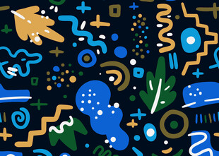 抽象多彩几何图案艺术画