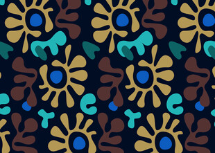 抽象花卉几何图案纹理