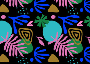 抽象热带植物图案背景