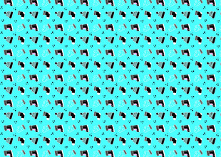蓝底动物图案无缝背景图