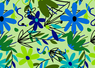 清新花卉绿植图案背景