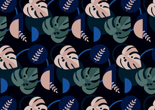 抽象植物图案背景纹理