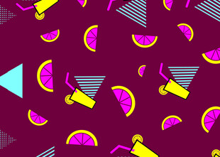 缤纷夏日饮品图案设计