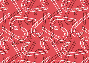 红色糖果棒图案背景