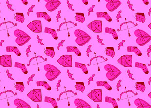 粉色爱心箭头图案背景