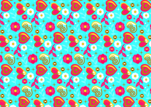 多彩花卉图案背景