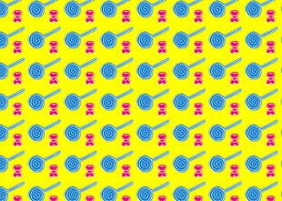 黄色底多彩图案背景图