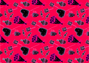 粉色背景爱心图案纹理