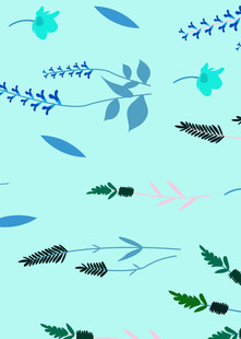 清新植物图案背景纹理