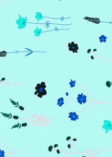 清新花卉图案背景