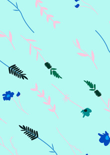 清新海洋风海底生物图案