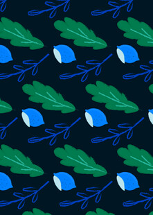 蓝绿植物图案背景纹理