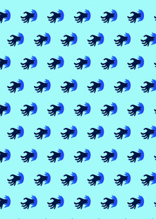 蓝色昆虫图案背景