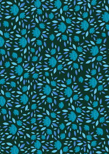 蓝绿色抽象花卉图案背景