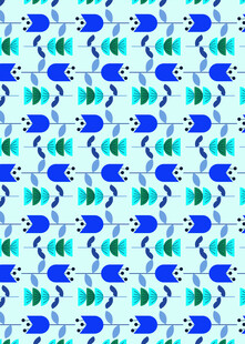 海洋风小鱼图案背景
