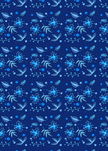 蓝色星空海洋元素图案