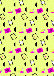 黄色背景几何图案设计