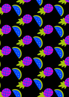 多彩水果图案无缝背景