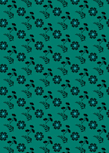 蓝绿相间花卉图案背景