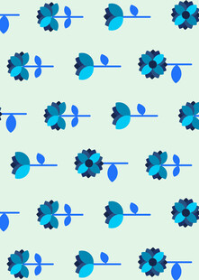 蓝花图案背景纹理设计