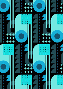 几何图案蓝黑背景纹理