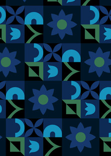 几何花卉图案背景设计