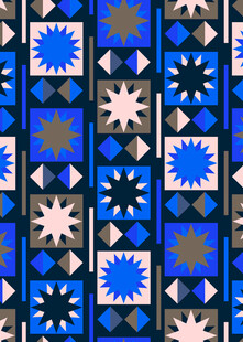 几何图案蓝色系装饰花纹