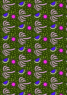 绿色花卉图案背景纹理