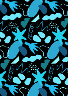 蓝色飞机图案无缝背景