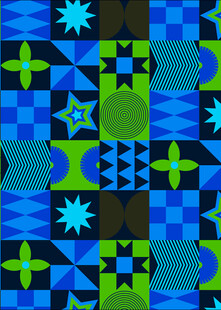 几何图案拼接多彩抽象背景