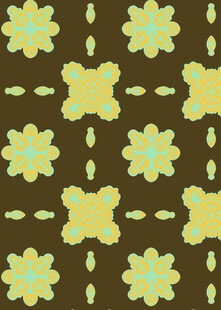 复古花卉几何图案背景